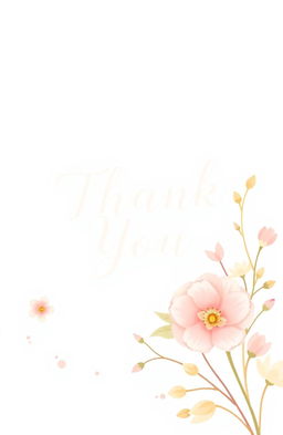 A front page design that expresses gratitude, featuring soft pastel light colors such as light blue, pale pink, and soft yellow