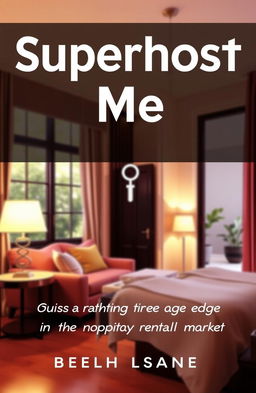 A modern and eye-catching book cover design for the hospitality industry, focused on bed and breakfasts, boutique hotels, and Airbnb accommodations