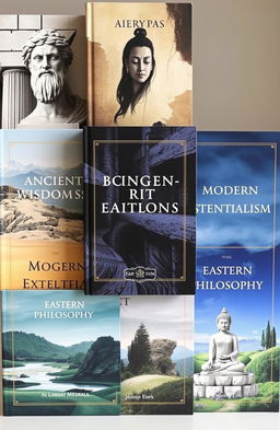 A philosophical book series collection featuring beautifully designed covers