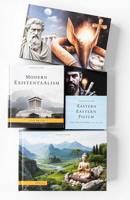 A philosophical book series collection featuring beautifully designed covers