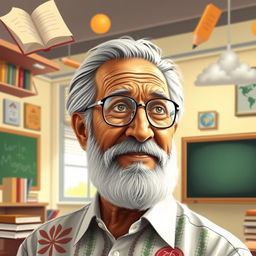 A portrait of Paulo Freire, the Brazilian educator and philosopher known for his influential ideas on critical pedagogy