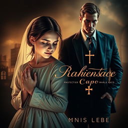 A captivating book cover depicting a deep and passionate romance between a devout religious girl and a powerful Capo