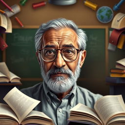 A detailed portrait of Paulo Freire, the esteemed Brazilian educator and philosopher renowned for his groundbreaking work in critical pedagogy