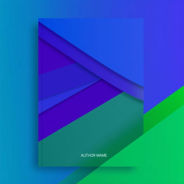 A modern book cover design featuring sharp, crisp gradient lines and geometric graphics in a harmonious blend of blues, purples, and greens