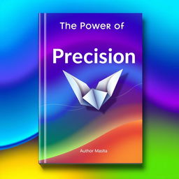A striking book cover design featuring sharp, crisp gradient lines and graphics using a vibrant palette of blues, purples, and greens