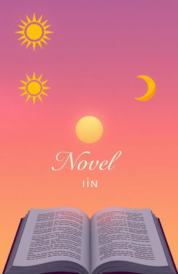 An aesthetic illustration of a sunrise sky without a visible sun, featuring soft gradient colors of pink, orange, and lavender