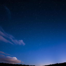 A breathtaking night sky glittering with countless shining stars, creating a mesmerizing celestial scene