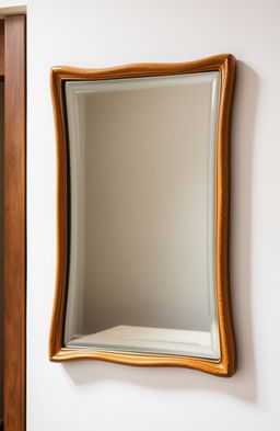 A minimalist stunning old luxury mirror, beautifully crafted with exquisite details, showcasing artisan qualities typical of Brazilian design