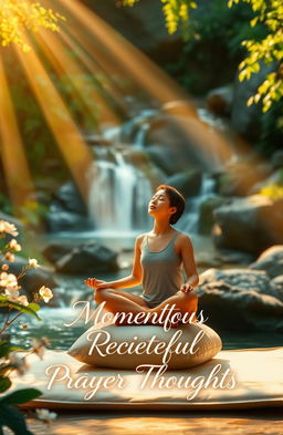 A serene and thought-provoking scene depicting a peaceful moment of reflection and prayer