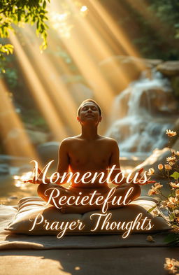 A serene and thought-provoking scene depicting a peaceful moment of reflection and prayer