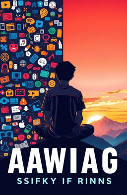 A book cover design featuring a split composition