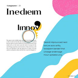 A visually striking modern editorial poster that embodies contemporary design aesthetics