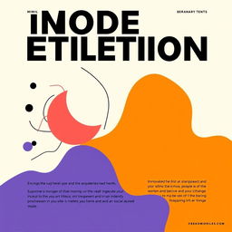 A visually striking modern editorial poster that embodies contemporary design aesthetics