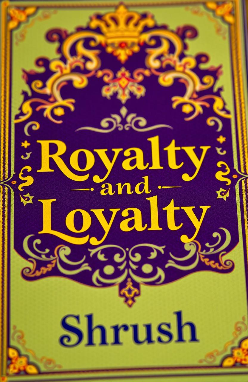 A close-up of a beautifully designed book cover featuring an intricate royal pattern with vibrant colors