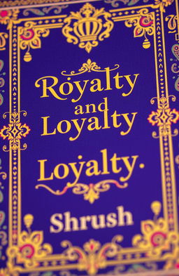 A close-up of a beautifully designed book cover featuring an intricate royal pattern with vibrant colors