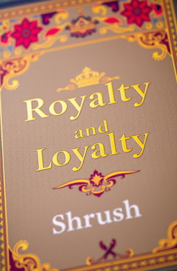 A close-up of a beautifully designed book cover featuring an intricate royal pattern with vibrant colors