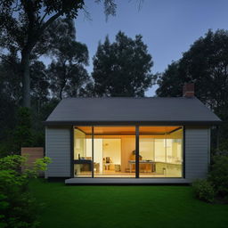 Generate a modern design for a second floor addition to an existing single floor house