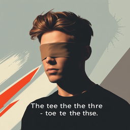 A contemporary editorial poster featuring a young man with his face covered, conveying a sense of mystery and intrigue