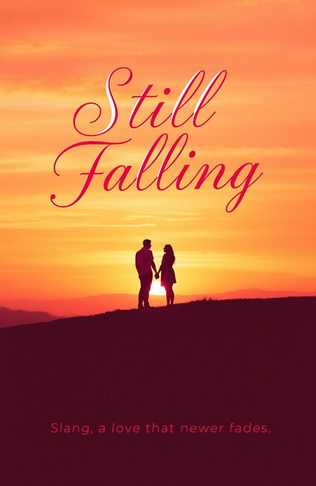 A romantic book cover design featuring the title 'Still Falling' prominently displayed in elegant, cursive lettering