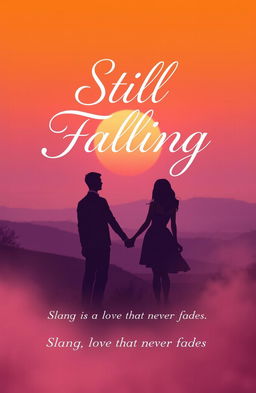 A romantic book cover design featuring the title 'Still Falling' prominently displayed in elegant, cursive lettering