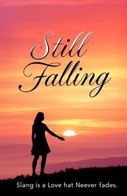 A romantic book cover design featuring the title 'Still Falling' prominently displayed in elegant, cursive lettering