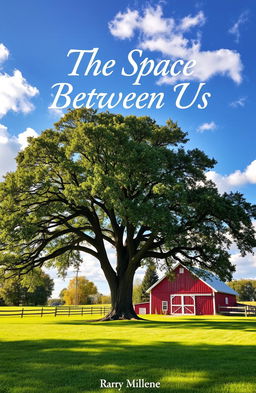 A majestic oak tree stands proudly in the center of a lush green pasture, its thick branches providing ample shade