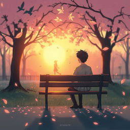 A poignant illustration depicting the essence of unrequited love