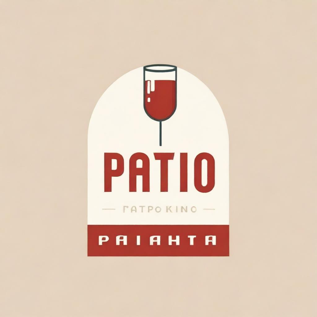 Design an eye-catching and bold logo for a bar named 'Patio'