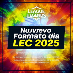 Infographic titled 'Nuevo Formato de la LEC 2025' in Spanish