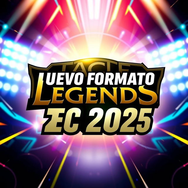 Graphic design featuring the title 'Nuevo Formato de la LEC 2025' in Spanish