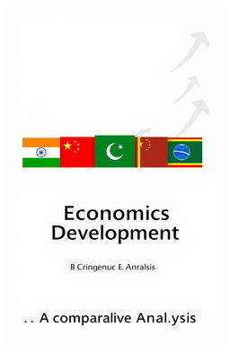 A professional and eye-catching cover page for a project file titled 'Economics Development: India vs China vs Pakistan vs Bangladesh vs Sri Lanka'