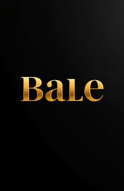 A sleek, modern design featuring a matte black background with elegantly styled golden lettering