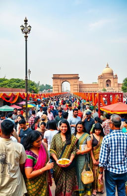 An informative and visually captivating travel guide showcasing the vibrant life of expats in Delhi