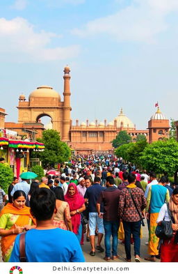 An informative and visually captivating travel guide showcasing the vibrant life of expats in Delhi