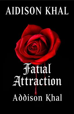 A striking book cover design for a novel titled 'Fatal Attraction' by Addison Khal