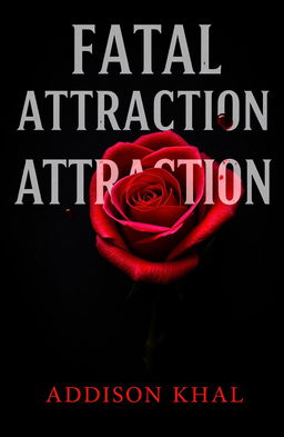 A striking book cover design for a novel titled 'Fatal Attraction' by Addison Khal