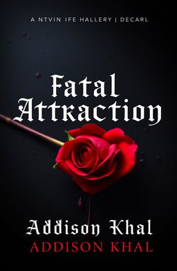 A striking book cover design for a novel titled 'Fatal Attraction' by Addison Khal