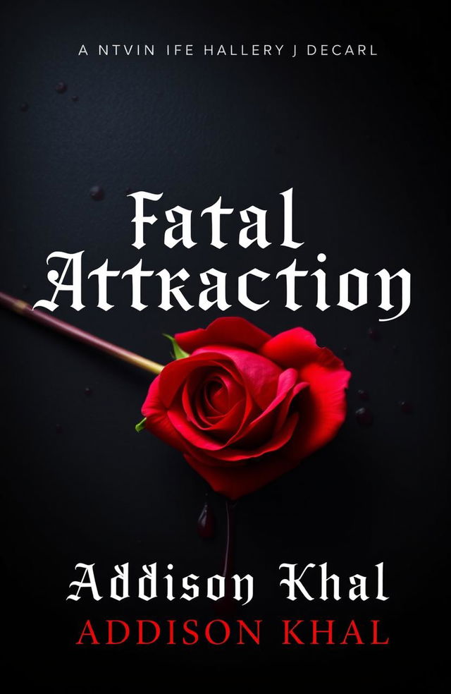 A striking book cover design for a novel titled 'Fatal Attraction' by Addison Khal