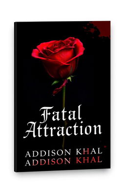 A striking book cover design for a novel titled 'Fatal Attraction' by Addison Khal