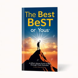 A thought-provoking book cover design for 'The Best or Your Best', exploring the theme that effort alone is not enough for success