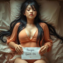 A stunning and realistic full body shot of a 20-year-old girl with a cute Japanese face, featuring a slim body and very massive breasts