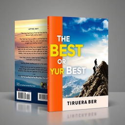 A book cover design for the title 'The Best or Your Best', featuring a striking and thought-provoking image representing the theme of striving for excellence versus merely trying