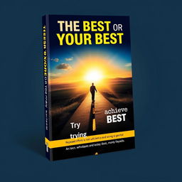 A book cover design for the title 'The Best or Your Best', featuring a compelling and motivational image illustrating the concept that merely trying is not sufficient—emphasizing the importance of perseverance and aiming for excellence