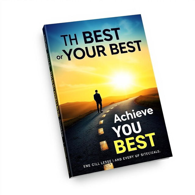 A book cover design for the title 'The Best or Your Best', featuring a compelling and motivational image illustrating the concept that merely trying is not sufficient—emphasizing the importance of perseverance and aiming for excellence