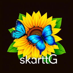 A vibrant and artistic logo featuring a radiant sunflower with yellow petals that evoke warmth and cheerfulness