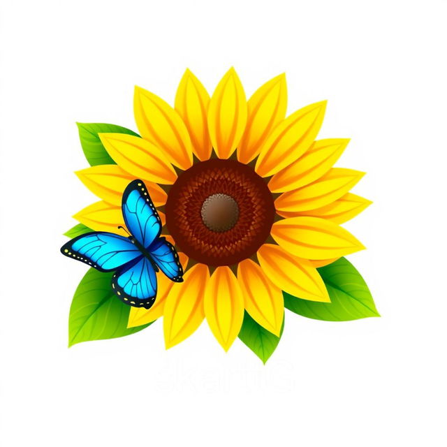 A vibrant and artistic logo featuring a radiant sunflower with yellow petals that evoke warmth and cheerfulness