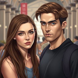 A realistic portrayal of a romantic duo of college students