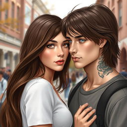 A realistic depiction of a romantic duo of college students