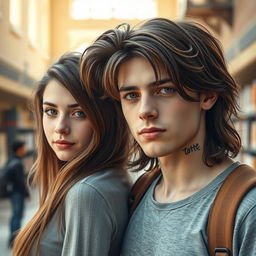 A realistic portrayal of a romantic duo of adolescent college students
