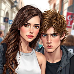 A realistic depiction of a romantic duo of adolescent college students
